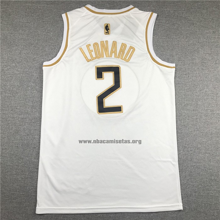 Camiseta Golden Edition Los Angeles Clippers Kawhi Leonard NO 2 Blanco